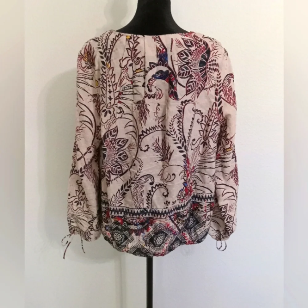 Lucky Brand Bohemian Peasant Blouse - Picture 3 of 9